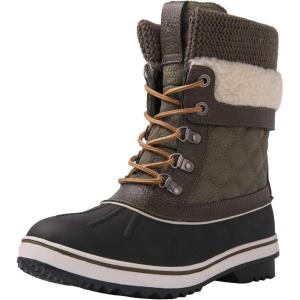 GLOBALWIN Women’s Waterproof Winter Boots Snow Boots For Women(1910 Army Green)