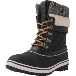GLOBALWIN Women’s Waterproof Winter Boots Snow Boots For Women(1910 Black)
