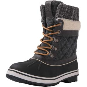 GLOBALWIN Women’s Waterproof Winter Boots Snow Boots For Women(1910 Dk.grey/Grey)