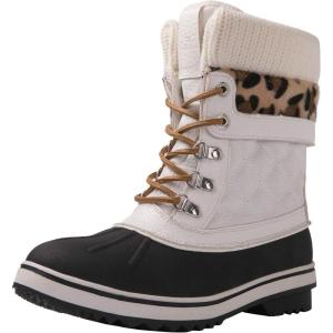 GLOBALWIN Women’s Waterproof Winter Boots Snow Boots For Women(1910 White)