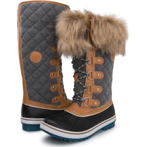 kingshow Globalwin Women’s Winter Snow Boots(1707wheat/Grey)
