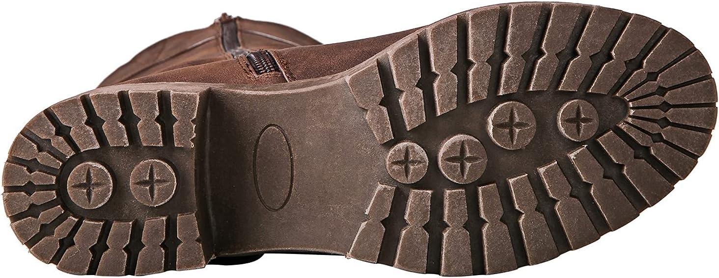 imageGLOBALWIN Womens Chunky Low Heels Boots Knee High Boots For Women19yy15 Brown