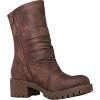 GLOBALWIN Lace up Mid Calf Motorcycle Fashion Festival Boots Combat Riding Military Boots for Women(19yy19brown)