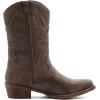 GLOBALWIN Square Toe Black Cowboy Boots For Women Cowgirl Western Boots With Low Heel Size 10M(25yy02brown)