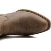 GLOBALWIN Square Toe Black Cowboy Boots For Women Cowgirl Western Boots With Low Heel Size 10M(Camel)