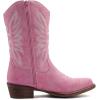 GLOBALWIN Square Toe Black Cowboy Boots For Women Cowgirl Western Boots With Low Heel Size 10M(Pink)