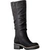 GLOBALWIN Women’s Chunky Low Heels Boots Knee High Boots For Women(19yy15 Black)
