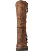 GLOBALWIN Women’s Chunky Low Heels Boots Knee High Boots For Women(19yy15 Camel)