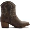 GLOBALWIN Women’s Cowgirl Boots Ankle Brown Cowboy Boots With Embroidered Stitching Low Heel Comfortable Western Boots For Country Outfits(25yy04 Brown)