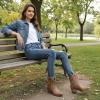 GLOBALWIN Women’s Cowgirl Boots Ankle Brown Cowboy Boots With Embroidered Stitching Low Heel Comfortable Western Boots For Country Outfits(25yy04 Camel)