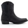 GLOBALWIN Women’s Mid Calf The Western Cowboy Boots Fashion Cowgirl Boots For Women Low Heel(Black)