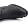 GLOBALWIN Women’s Mid Calf The Western Cowboy Boots Fashion Cowgirl Boots For Women Low Heel(Black)