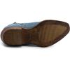 GLOBALWIN Women’s Mid Calf The Western Cowboy Boots Fashion Cowgirl Boots For Women Low Heel(Denim Blue)