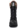 GLOBALWIN Women’s Snow Boots Waterproof Mid-Calf Winter Boots with Thermal Fleece Lining, Insulated Cold Weather Protection, and Non-Slip Sole for Snowy Commutes(1817 Black)