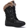 GLOBALWIN Women’s Snow Boots Waterproof Mid-Calf Winter Boots with Thermal Fleece Lining, Insulated Cold Weather Protection, and Non-Slip Sole for Snowy Commutes(1817 Black)