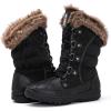 GLOBALWIN Women’s Snow Boots Waterproof Mid-Calf Winter Boots with Thermal Fleece Lining, Insulated Cold Weather Protection, and Non-Slip Sole for Snowy Commutes(1817 Black)
