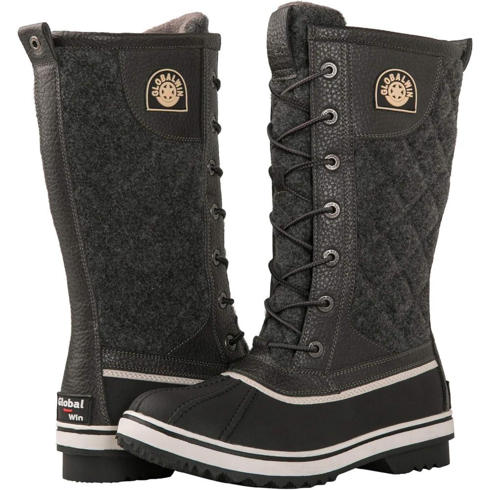 imageGLOBALWIN Womens Mid Calf Winter Snow Boots1907dkgreyGrey