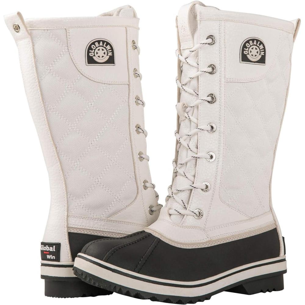 imageGLOBALWIN Womens Mid Calf Winter Snow Boots1907white