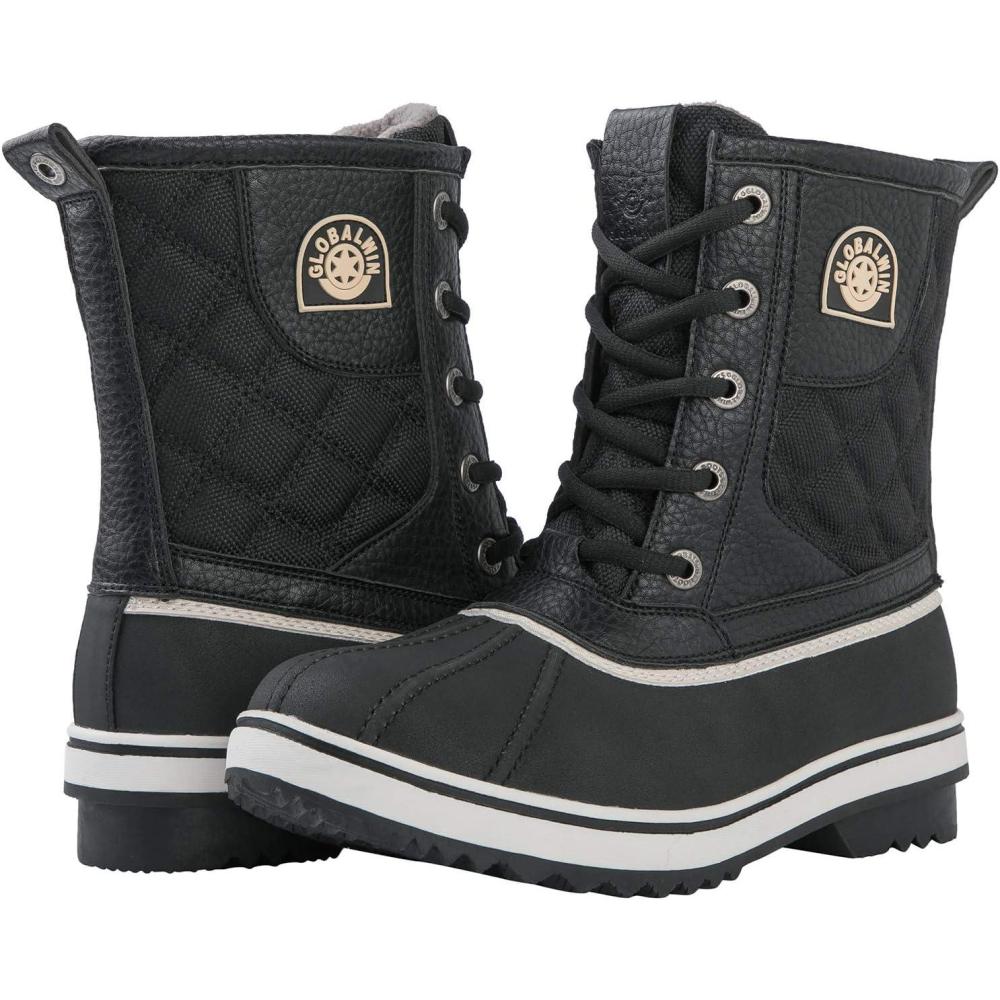 imageGLOBALWIN Womens Mid Calf Winter Snow Boots1931black