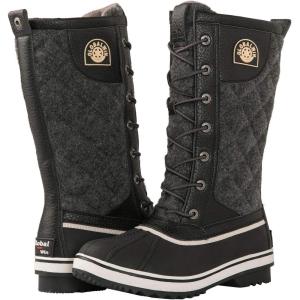 GLOBALWIN Women’s Mid Calf Winter Snow Boots(1907black/Grey)
