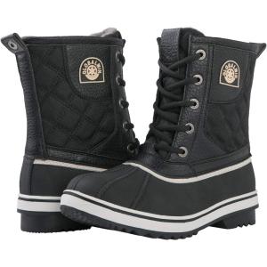 GLOBALWIN Women’s Mid Calf Winter Snow Boots(1931black)