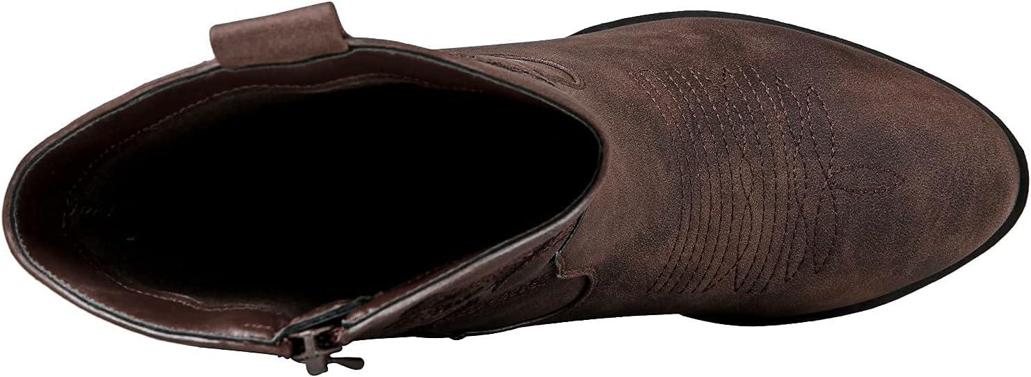 imageGLOBALWIN Womens The Western Wear Fashion Cowboy Cowgirl Free Birds Country Concert Disco Outfits Low Heel Walking Boots For Ladies19yy16 Brown