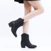 GLOBALWIN Women’s The Western Wear Fashion Cowboy Cowgirl Free Birds Country Concert Disco Outfits Low Heel Walking Boots For Ladies(19yy16 Black2)