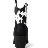 GLOBALWIN Women’s The Western Wear Fashion Cowboy Cowgirl Free Birds Country Concert Disco Outfits Low Heel Walking Boots For Ladies(19yy16 Cow1)
