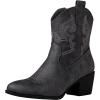 GLOBALWIN Women’s The Western Wear Fashion Cowboy Cowgirl Free Birds Country Concert Disco Outfits Low Heel Walking Boots For Ladies(19yy16 Grey)