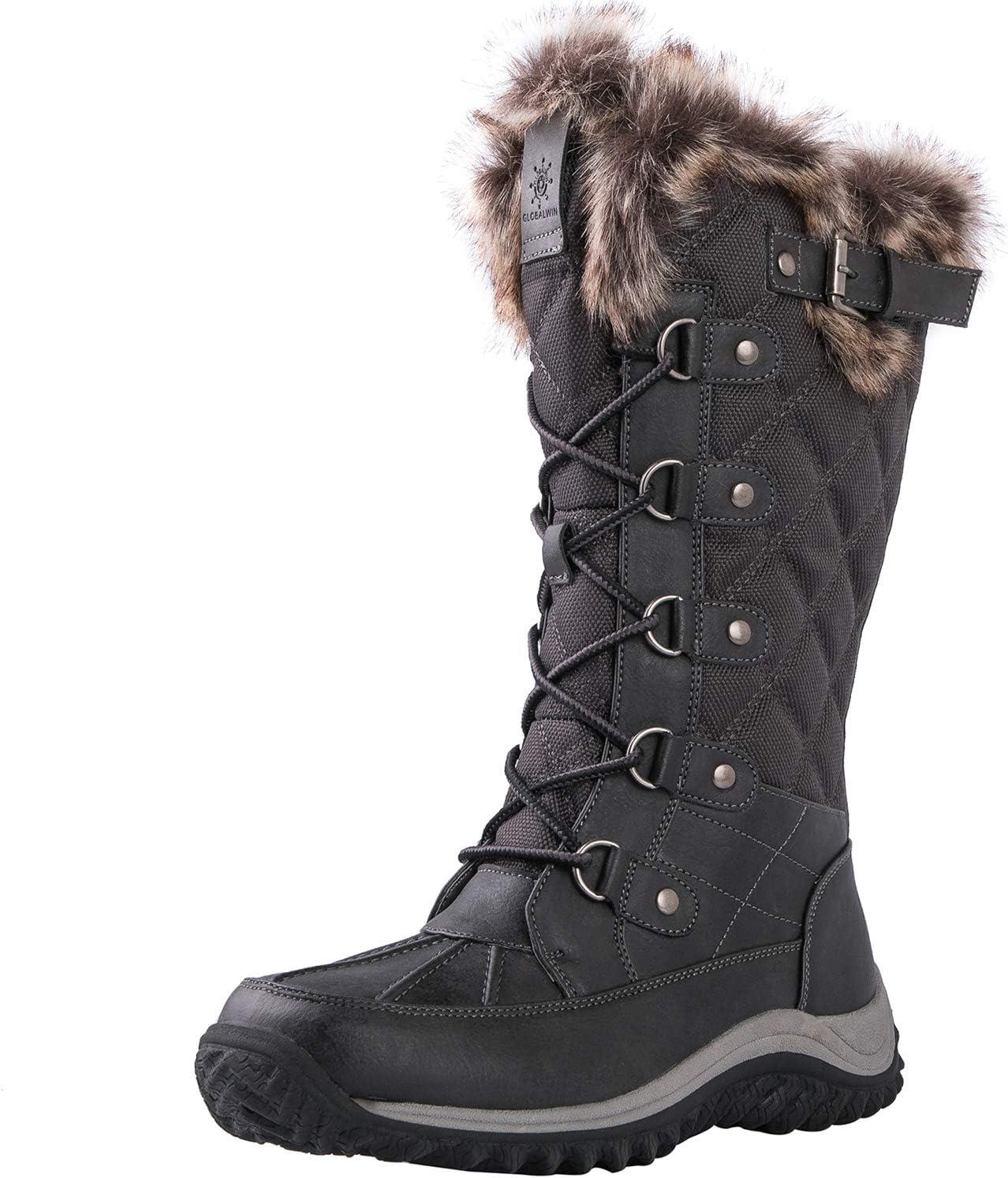 imageGLOBALWIN Womens MidCalf Fleece Lined Winter Boots