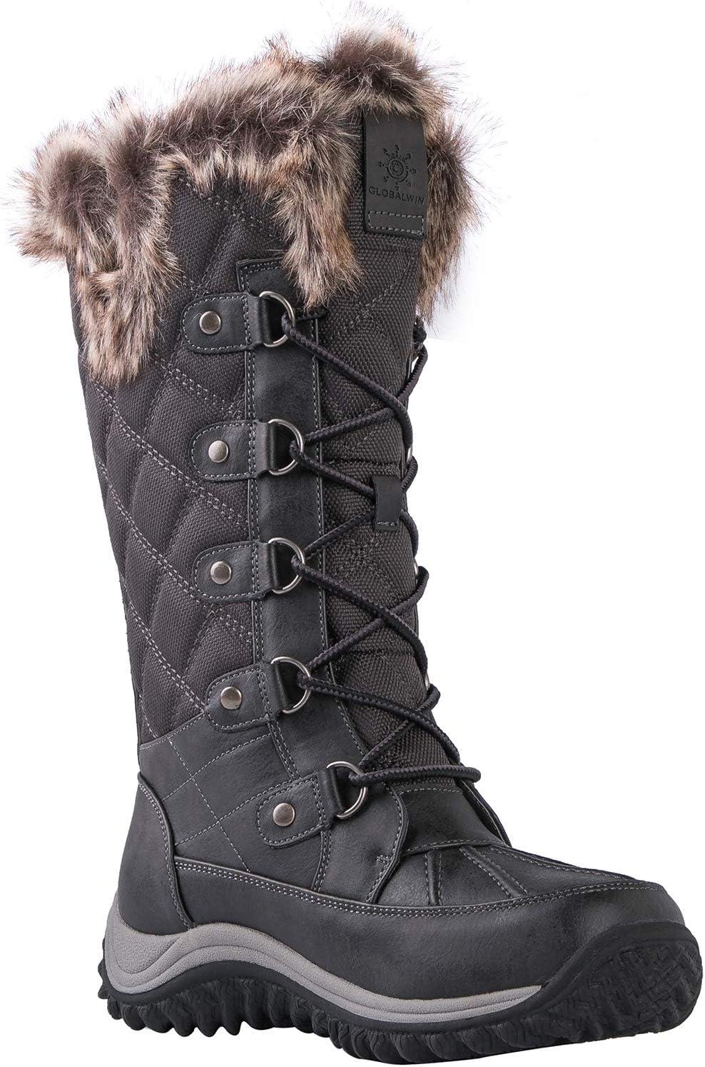imageGLOBALWIN Womens MidCalf Fleece Lined Winter Boots