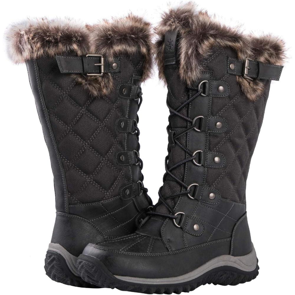 imageGLOBALWIN Womens MidCalf Fleece Lined Winter Boots