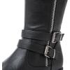 GLOBALWIN Women’s Knee High Boots Fashion Comfortable Riding Boots For Women Low Heel(16yy25black)