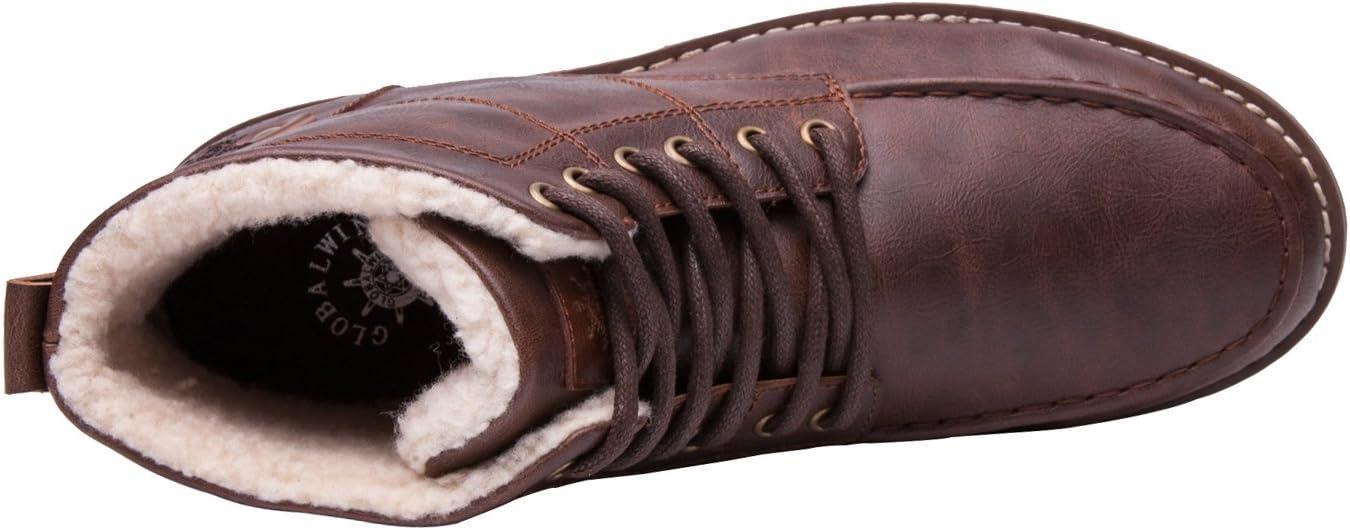 imageGLOBALWIN Mens Classic Lace Up Winter Water Resistnat Chukka Boots1640 Dark Brown