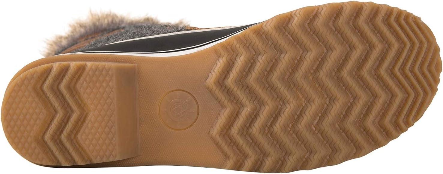 imageGLOBALWIN Womens Asymmetrical MidCalf Fashion Snow Boots1908brownGrey