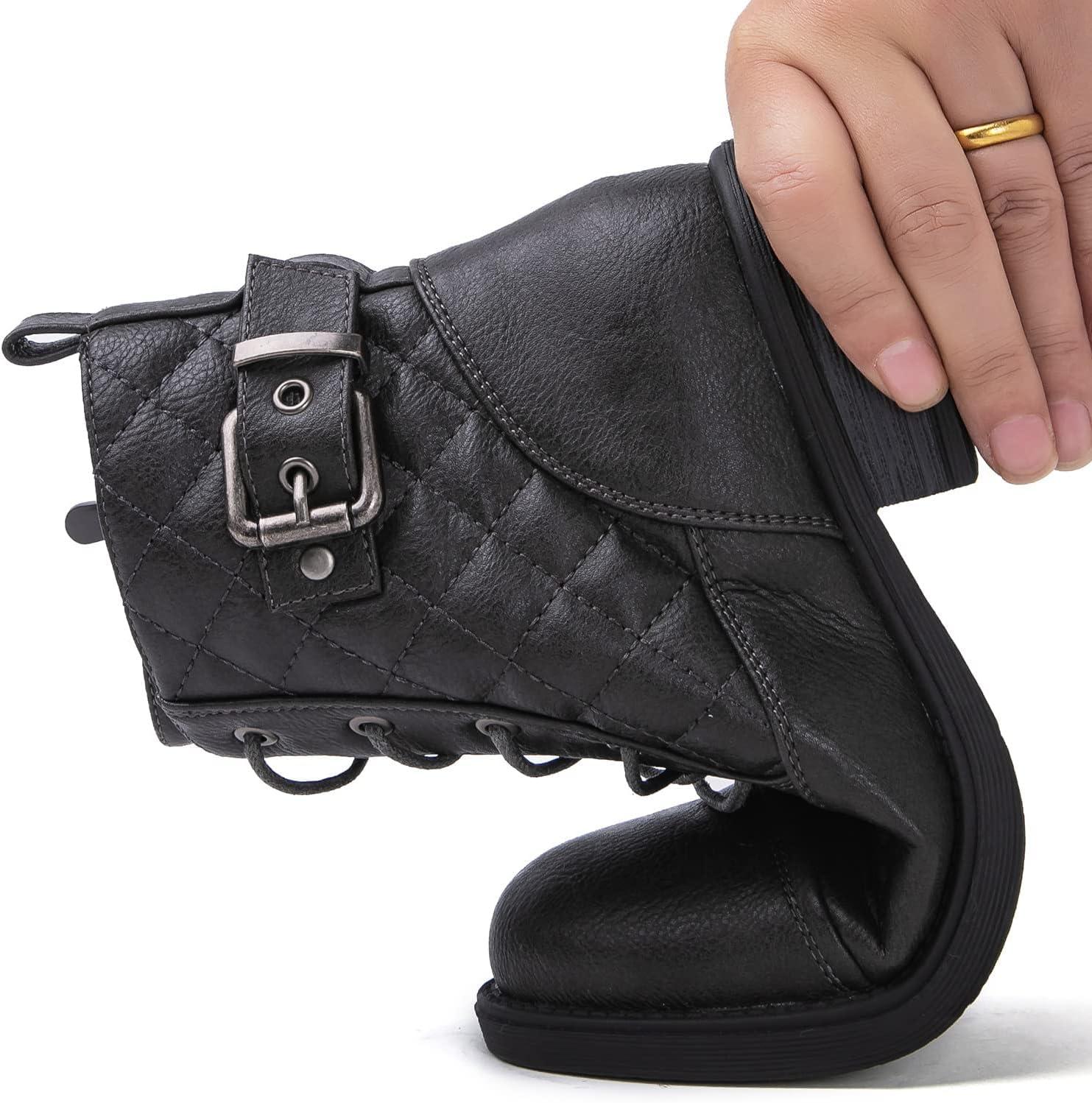 imageGLOBALWIN Womens Combat Boots Ankle Booties Fashion Comfortable Boots For Women21yy03 Grey