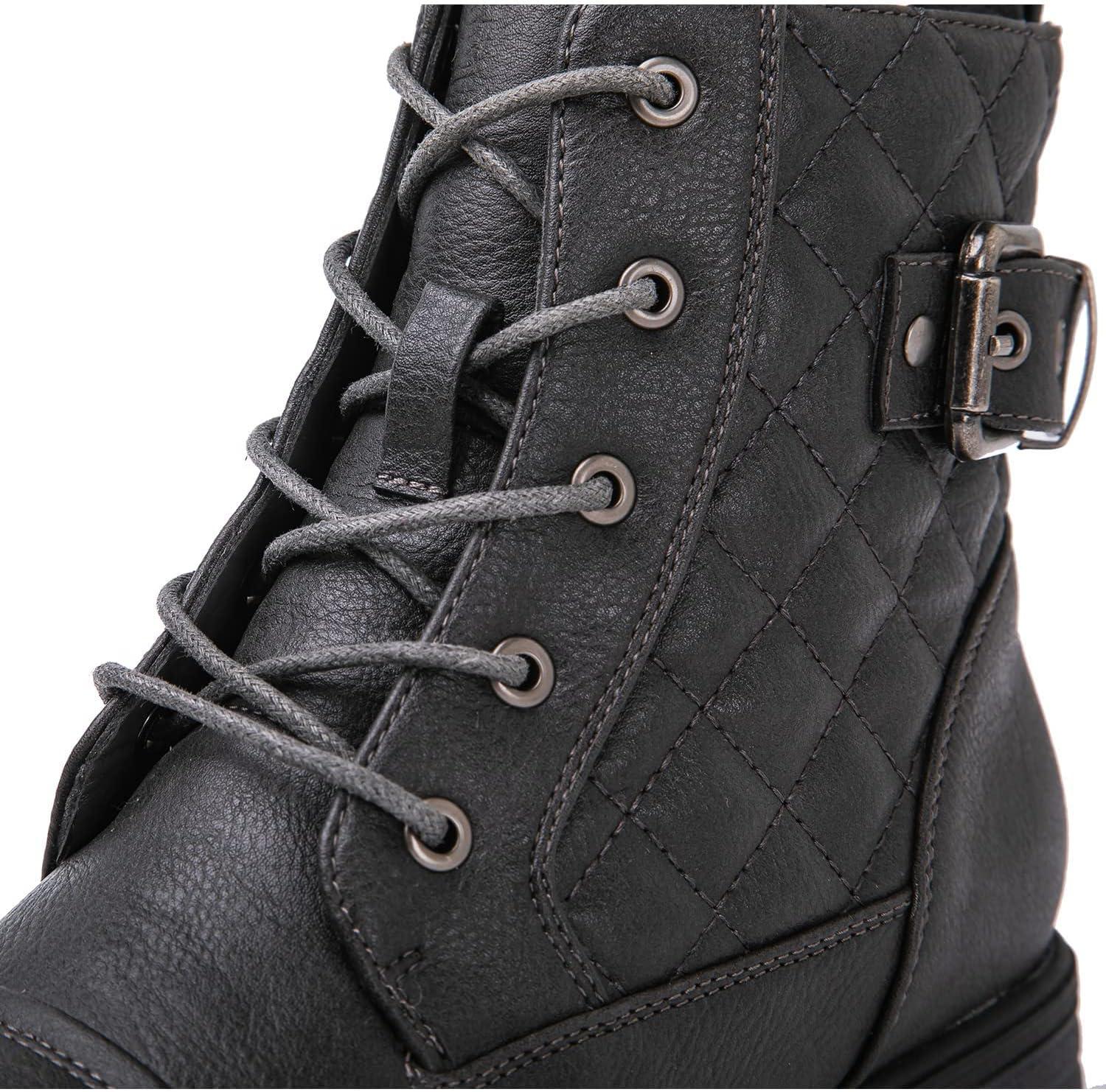 imageGLOBALWIN Womens Combat Boots Ankle Booties Fashion Comfortable Boots For Women21yy03 Grey