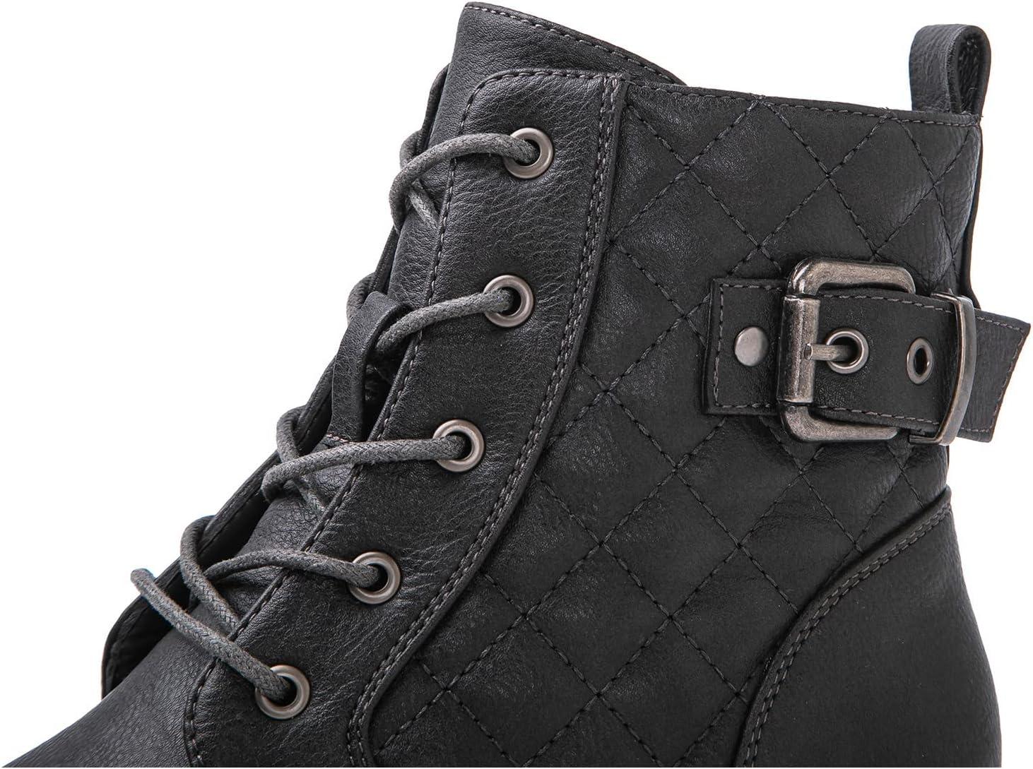 imageGLOBALWIN Womens Combat Boots Ankle Booties Fashion Comfortable Boots For Women21yy03 Grey