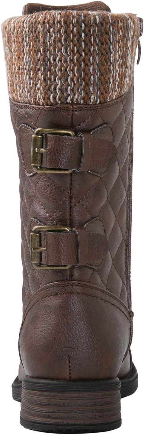 imageGLOBALWIN Womens Fashion Low Heels Lace Up Ankle Boots1842 Brown