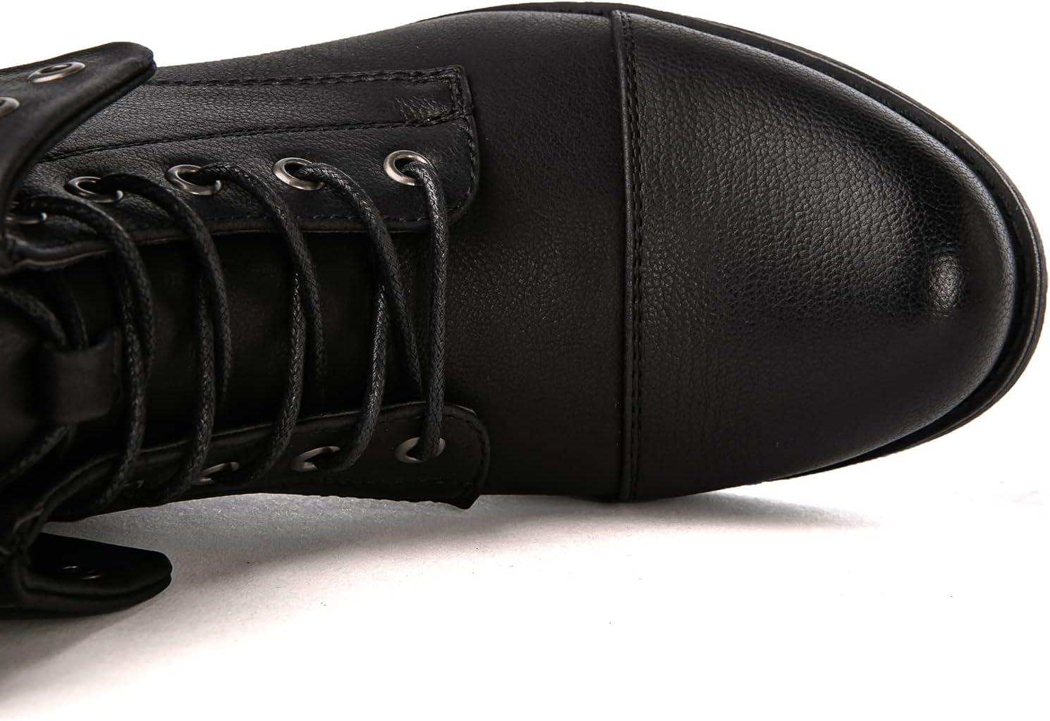 imageGLOBALWIN Womens Fashion Low Heels Lace Up Ankle Boots22yy06 Black