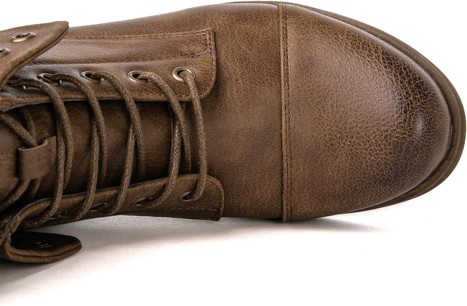 imageGLOBALWIN Womens Fashion Low Heels Lace Up Ankle Boots22yy06 Camel