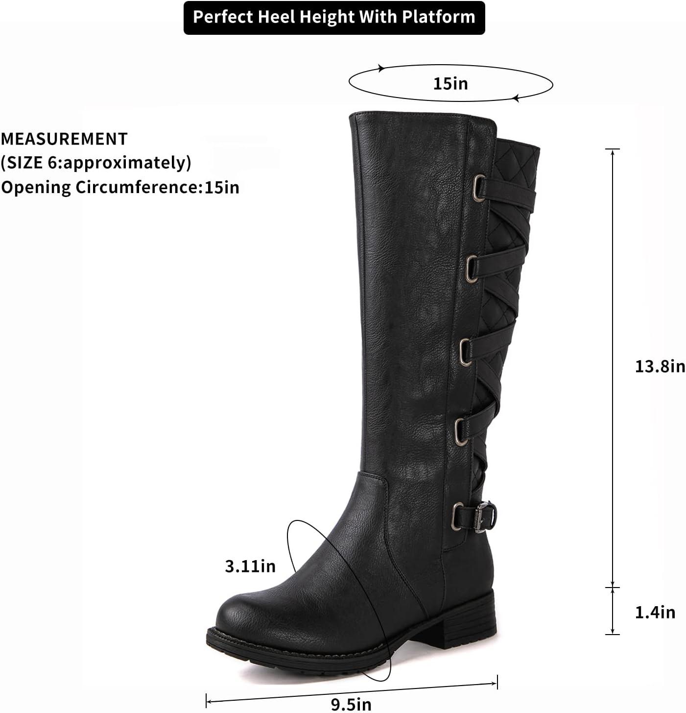 imageGLOBALWIN Womens Knee High Fashion Boots Riding Boots For Women21yy10 Black2