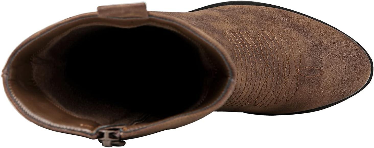 imageGLOBALWIN Womens Mid Calf The Western Cowgirl Boots Fashion Cowboy Boots For Women Chunky Low Heel19yy17camel