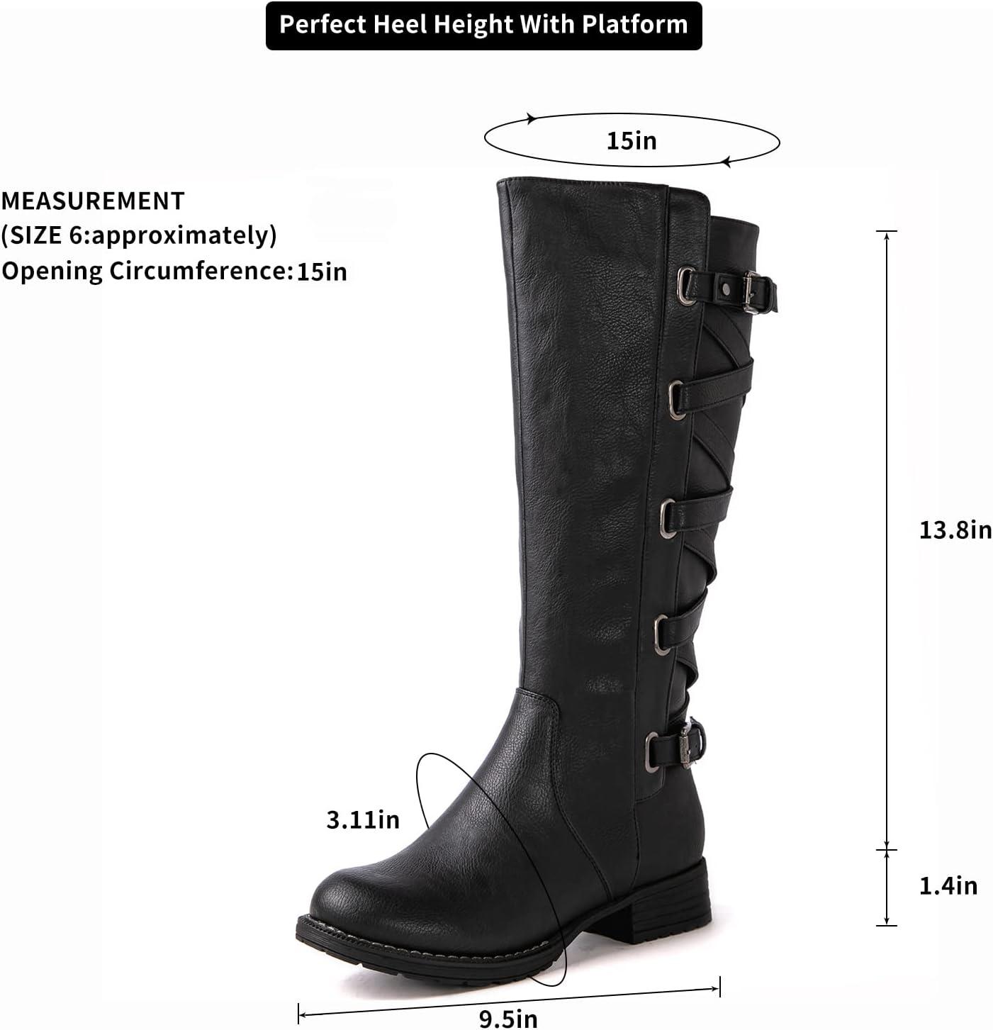 imageGLOBALWIN Womens Quilted Knee High Fashion Boots Strappy Boots For Women21yy10 Brown3