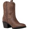 GLOBALWIN Cowboy Boots for Women – Classic Round Toe Western Booties with Comfort Insole – Embroidered Almond Toe Cowgirl Boots, Versatile 2″ Block Heel Fashion Boots for Concerts & Daily Wear(19yy16 Camel)