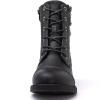 GLOBALWIN Women’s Ankle Booties Fashion Combat Boots Fall Boots For Women Comfortable Low Heel(2121 Black2)
