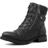 GLOBALWIN Women’s Ankle Booties Fashion Combat Boots Fall Boots For Women Comfortable Low Heel(2121black)