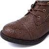 GLOBALWIN Women’s Ankle Booties Fashion Combat Boots Fall Boots For Women Comfortable Low Heel(2121brown)