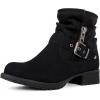 GLOBALWIN Women’s Ankle Boots for Women Booties for Women Low Heel(16black)