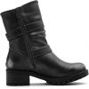 GLOBALWIN Women’s Biker Boots, Black, GW-W21YY13, Ankle Boots, Bootie, Zip Closure, Block Heel, All-Day Comfort, Versatile, Ethically Made(21yy13 Distressed Silver)